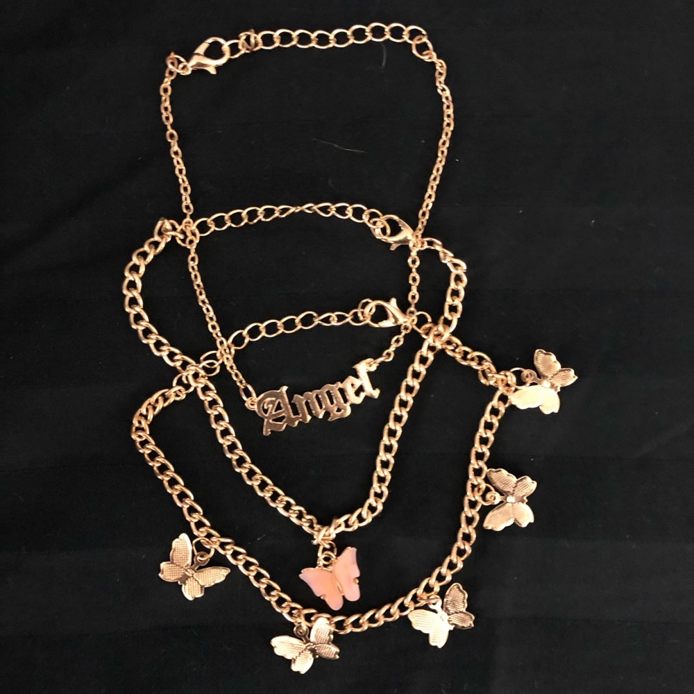 Angel butterfly anklet set.